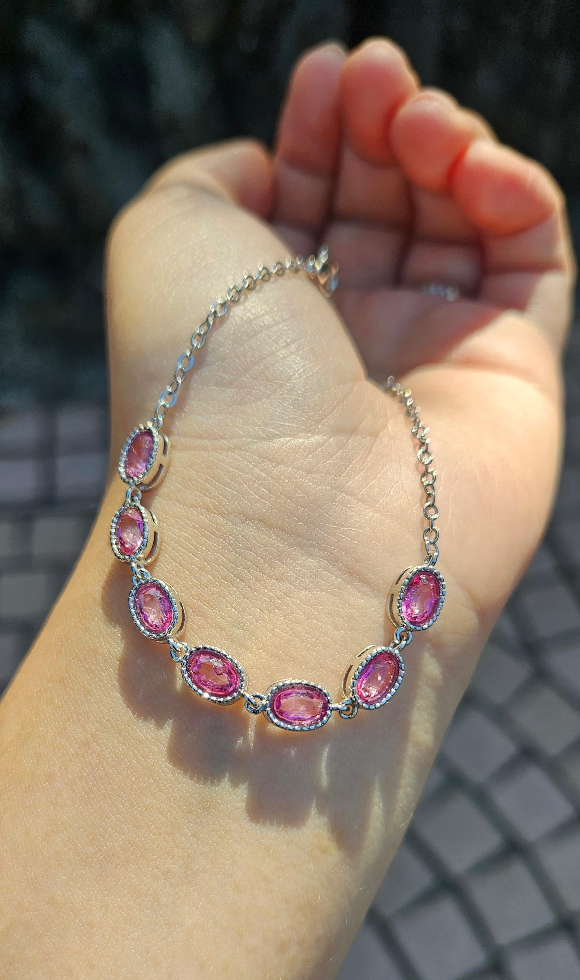 16.Pink Topaz 手鏈