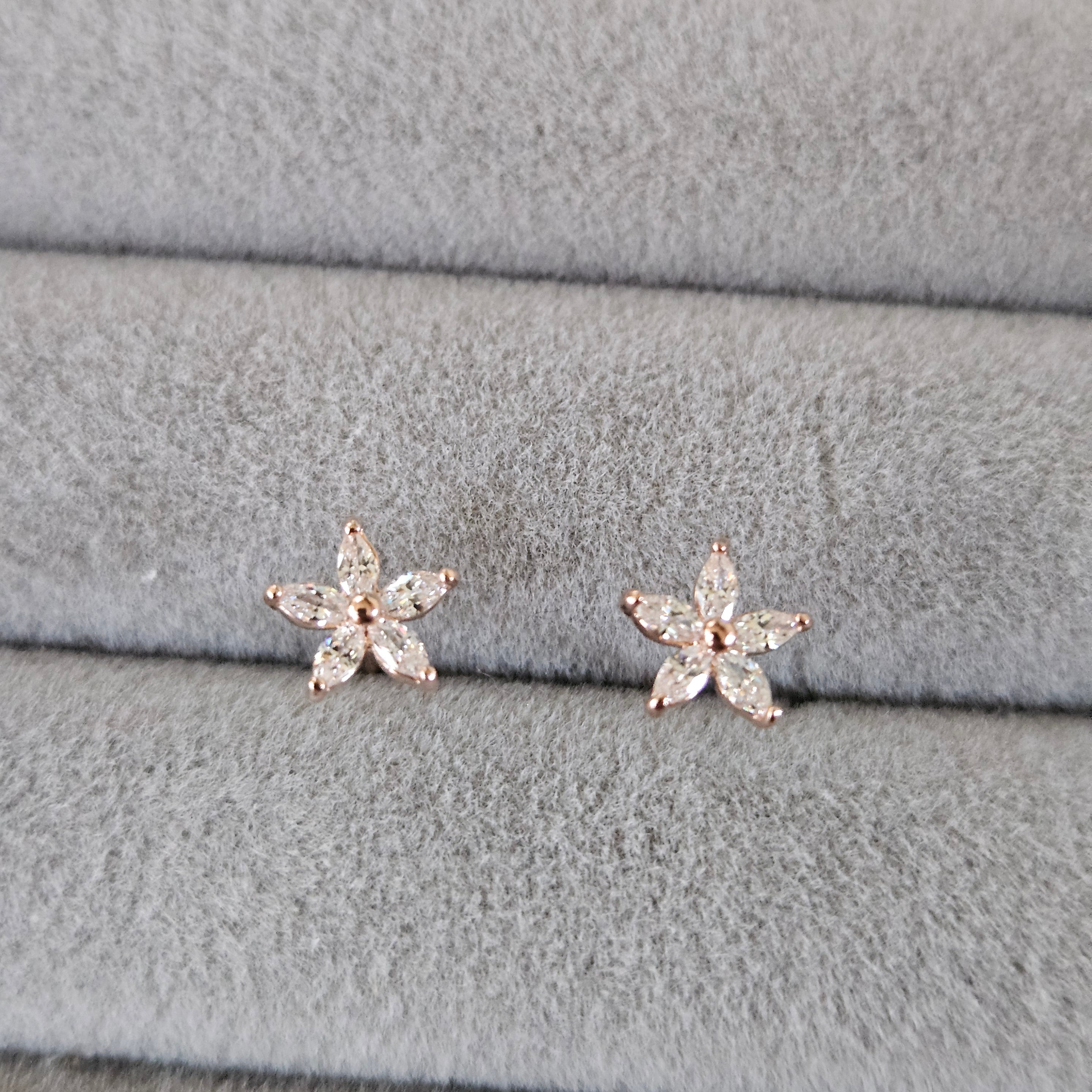玫瑰金細細粒耳鐳