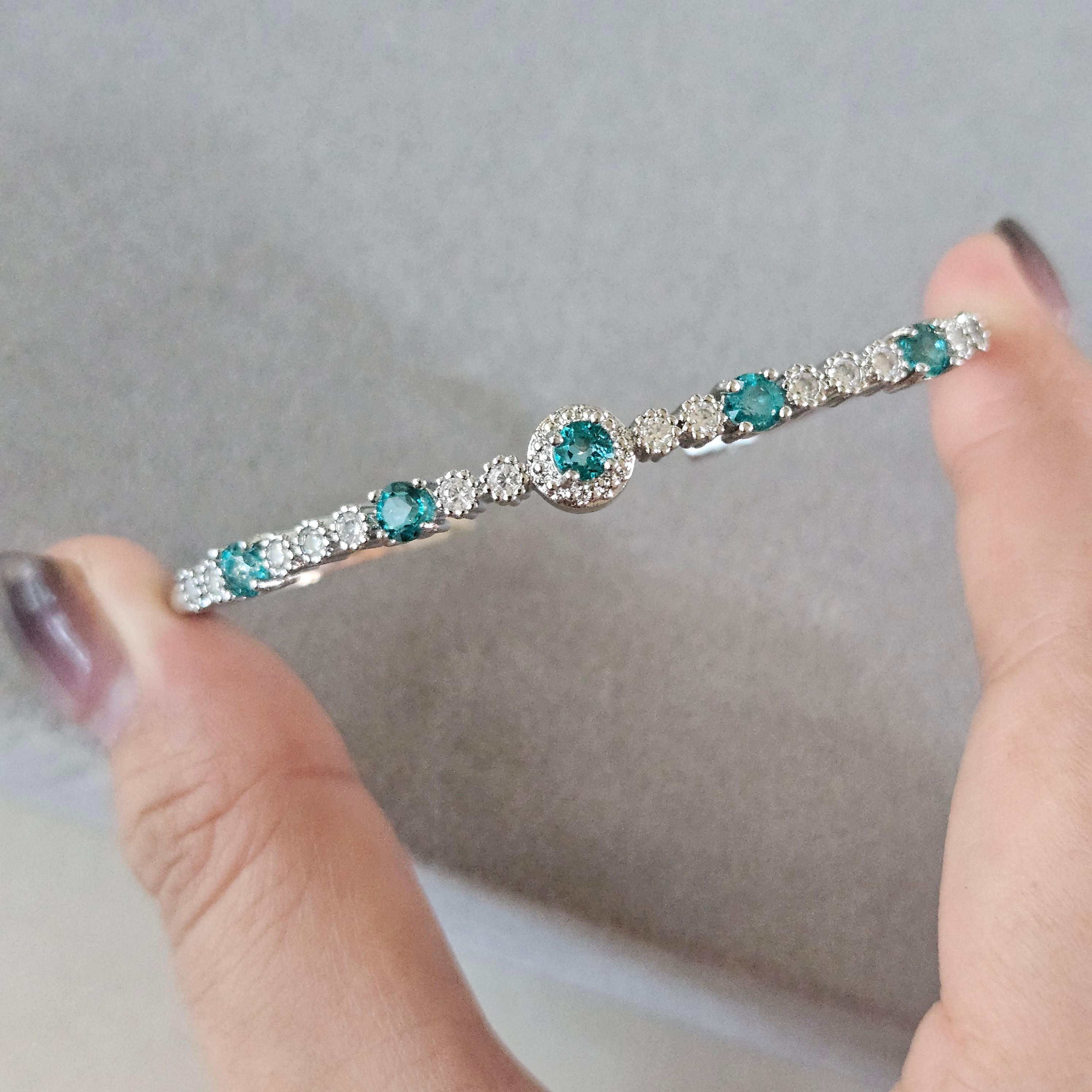 51.Neon Blue Topaz 手鐲