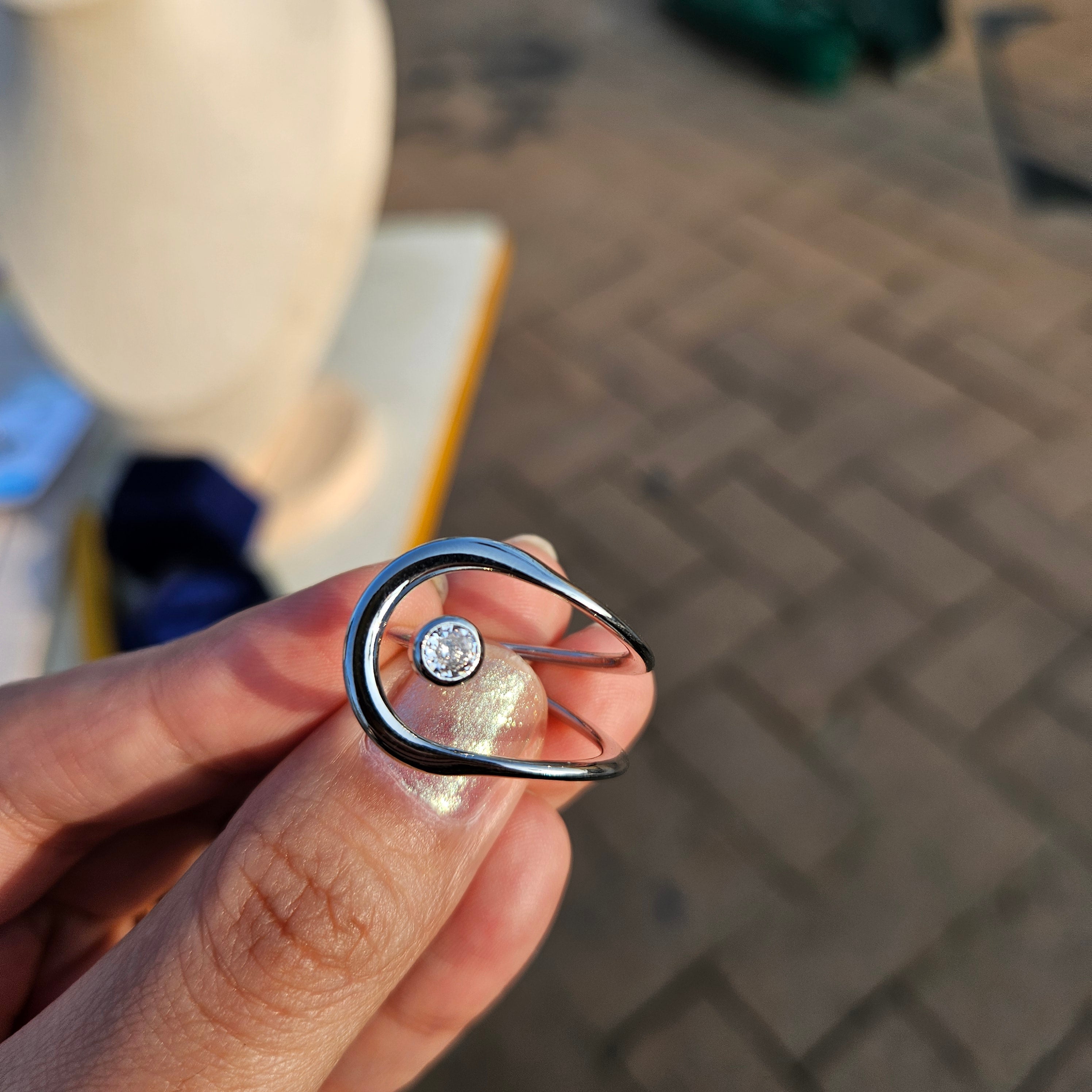 442.浮空單鑽戒指