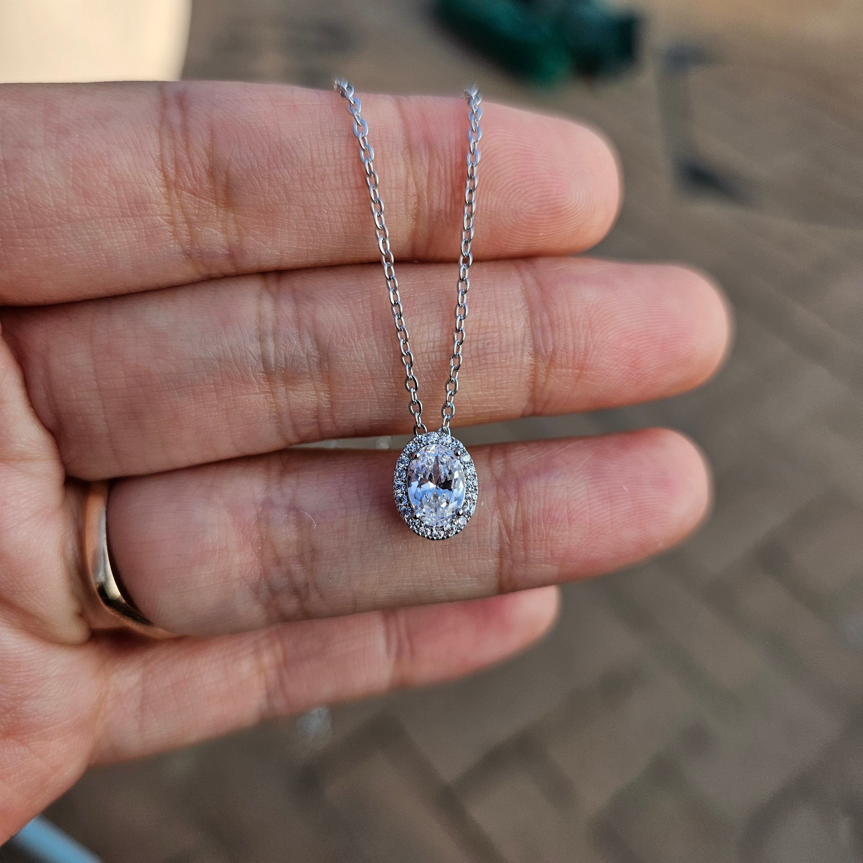 447.Oval圍鑽項鏈