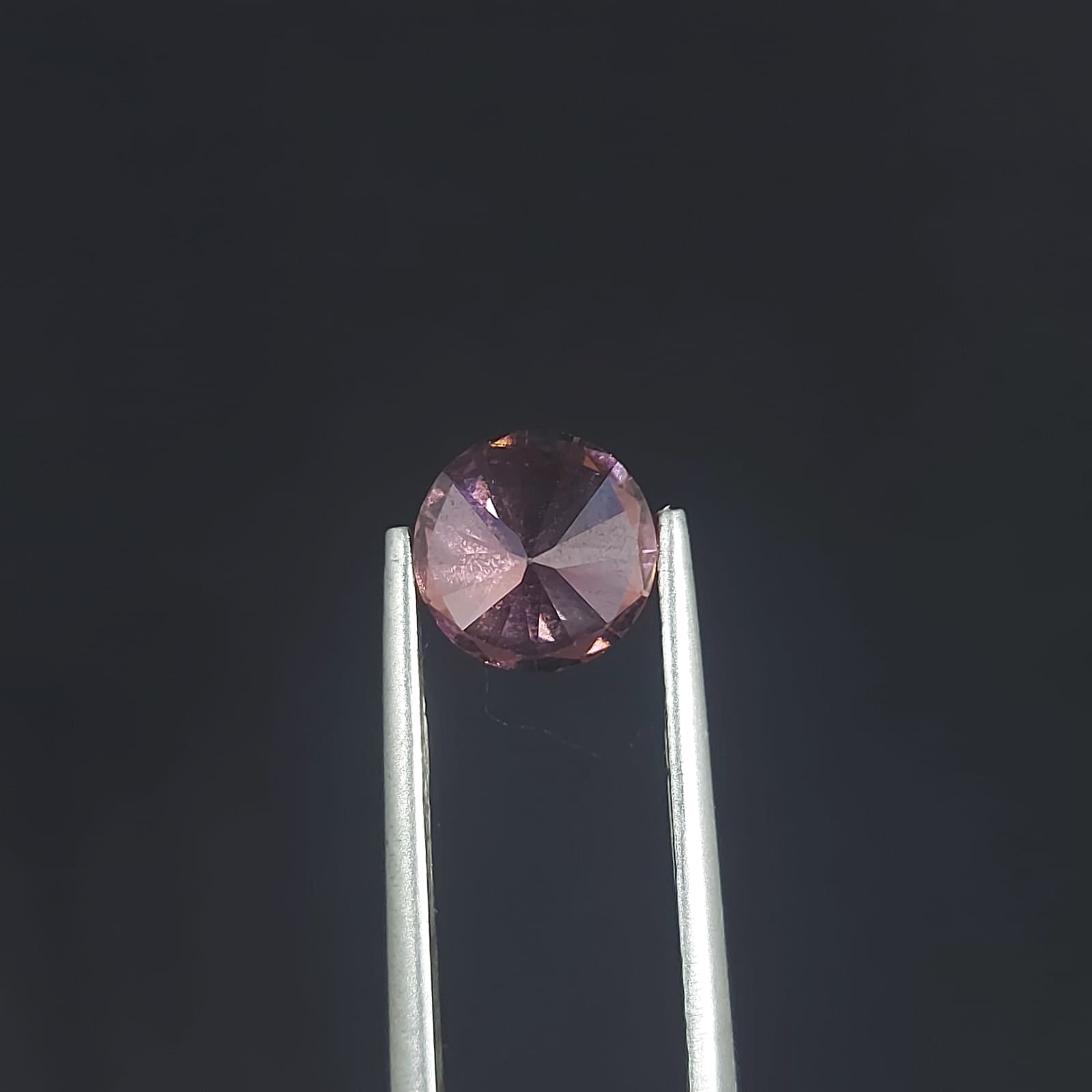 煙燻粉紅圓鑽 2卡