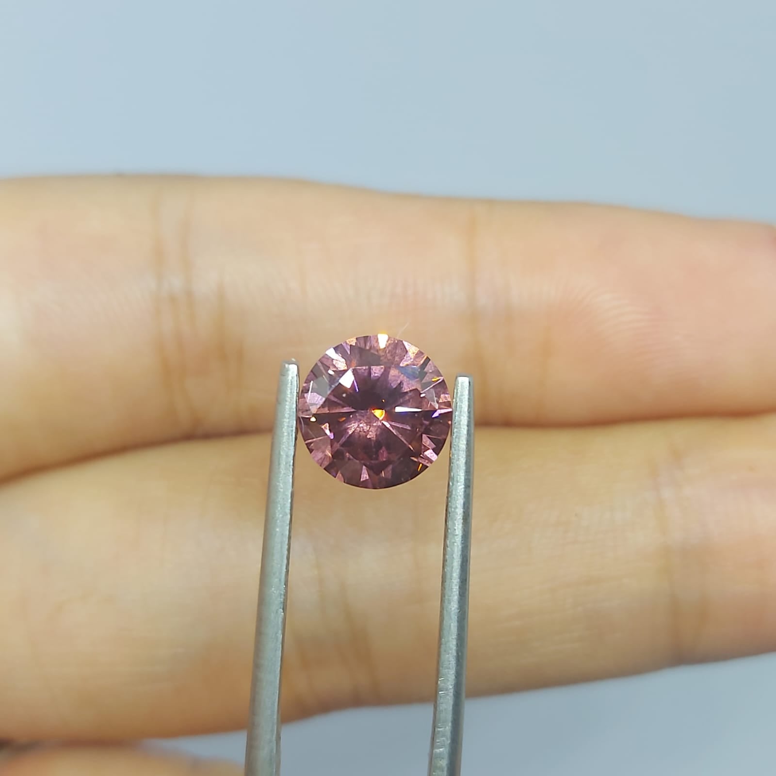 煙燻粉紅圓鑽 2卡