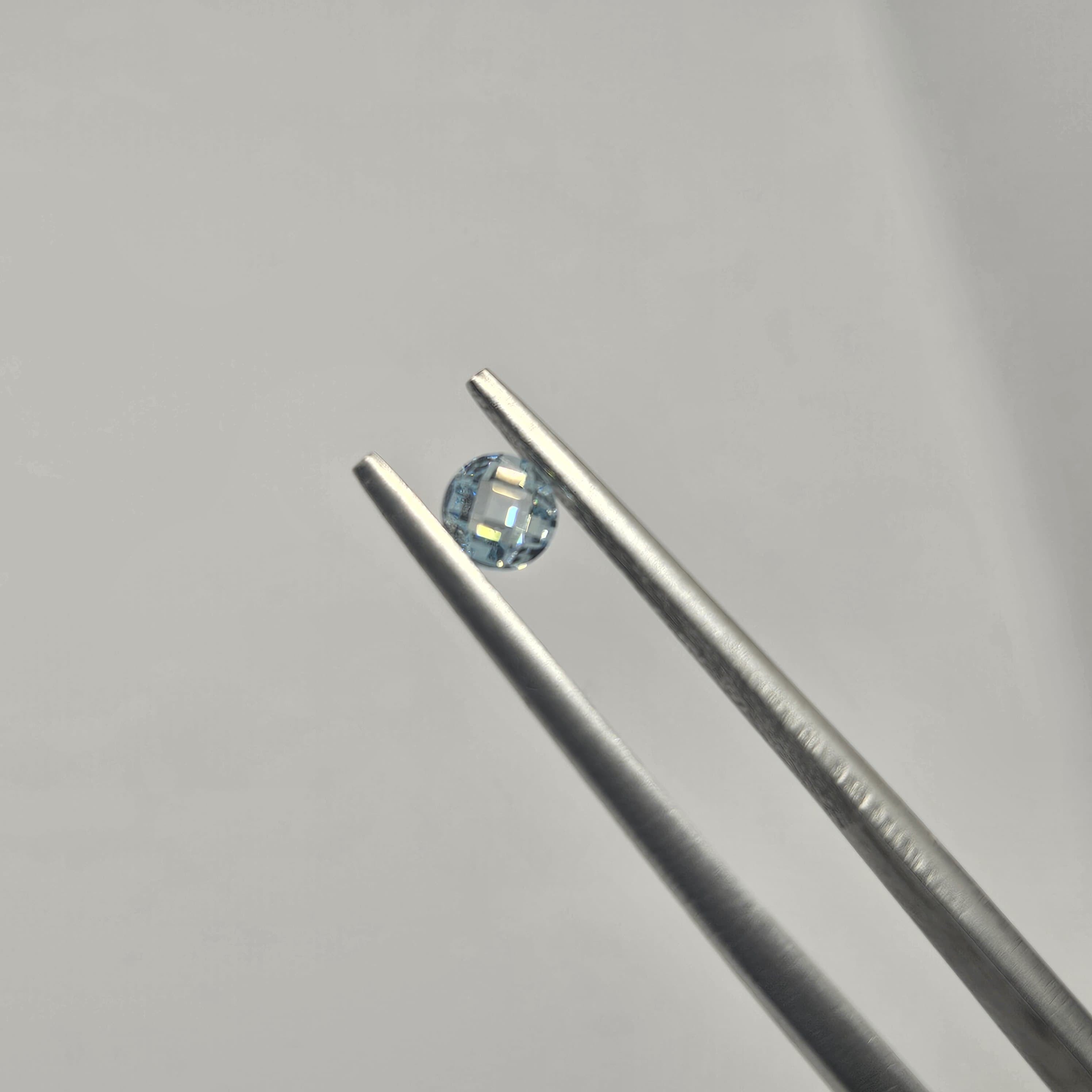 雙面切割天藍色鑽