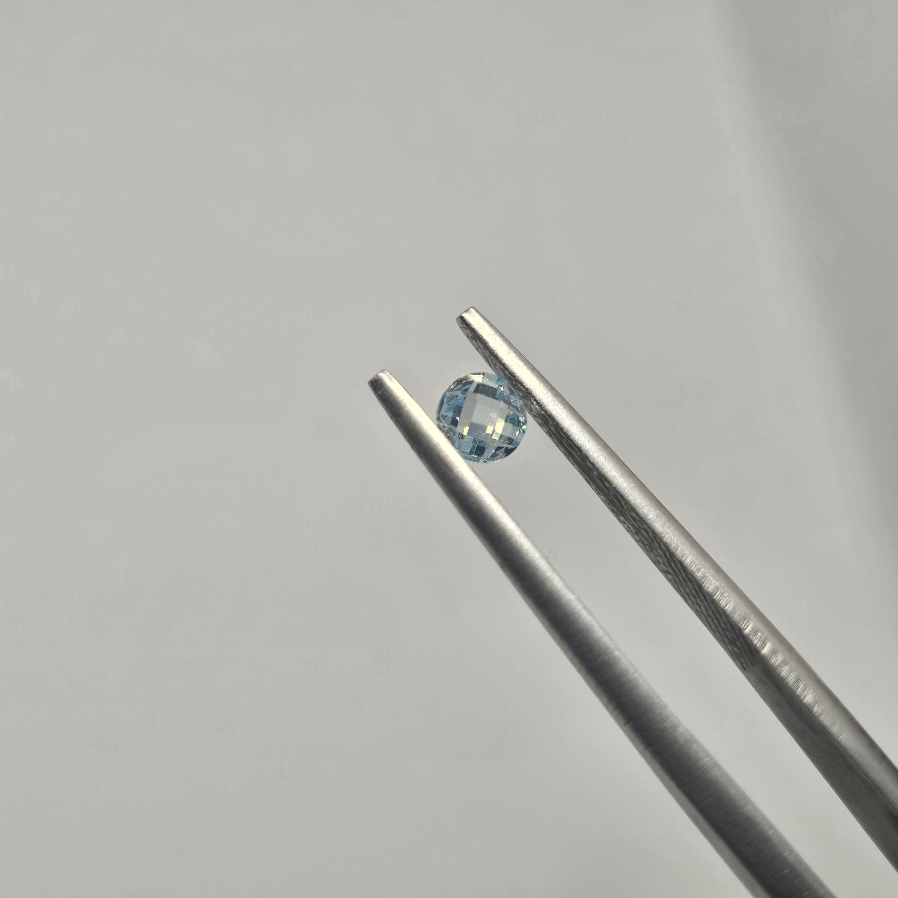 雙面切割天藍色鑽