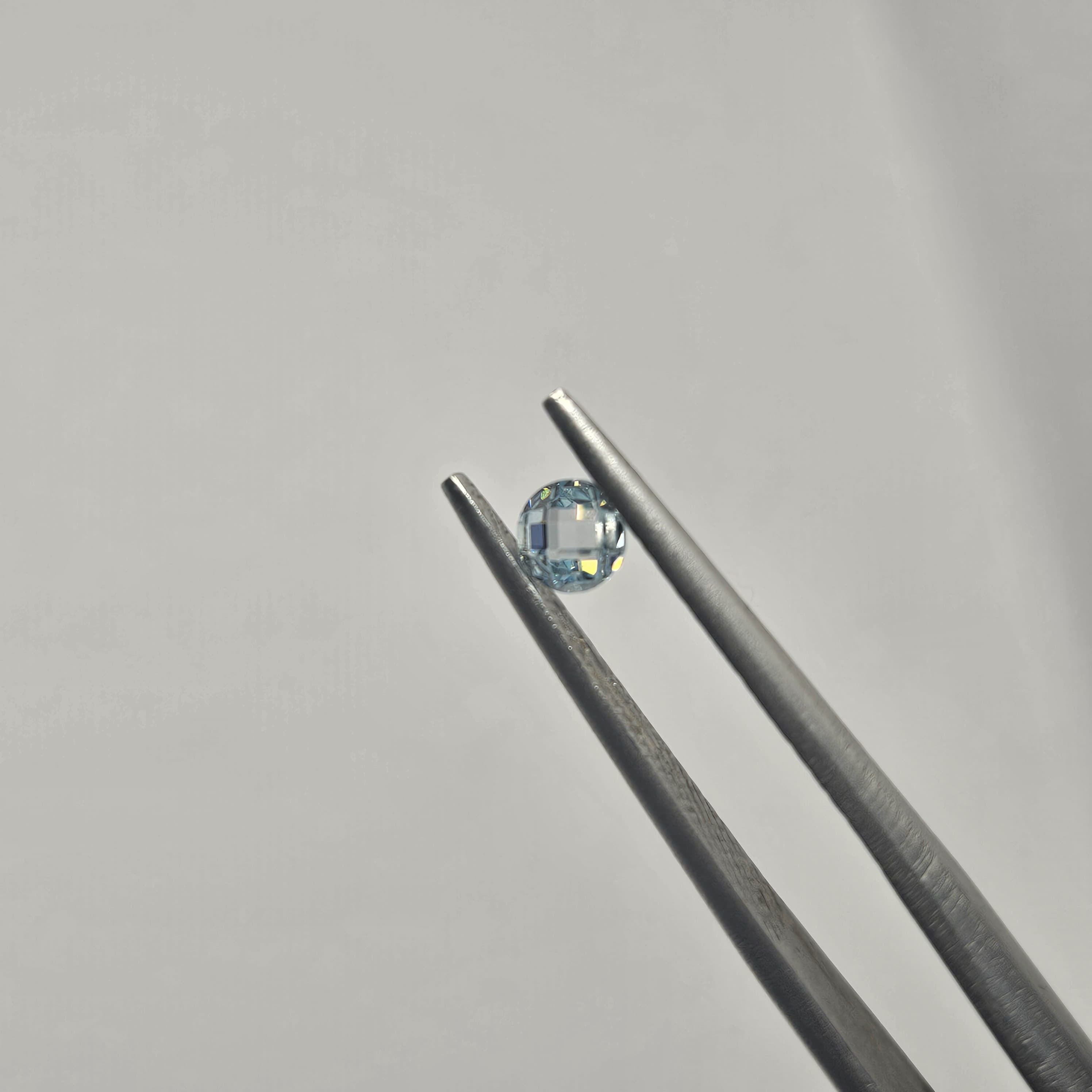 雙面切割天藍色鑽