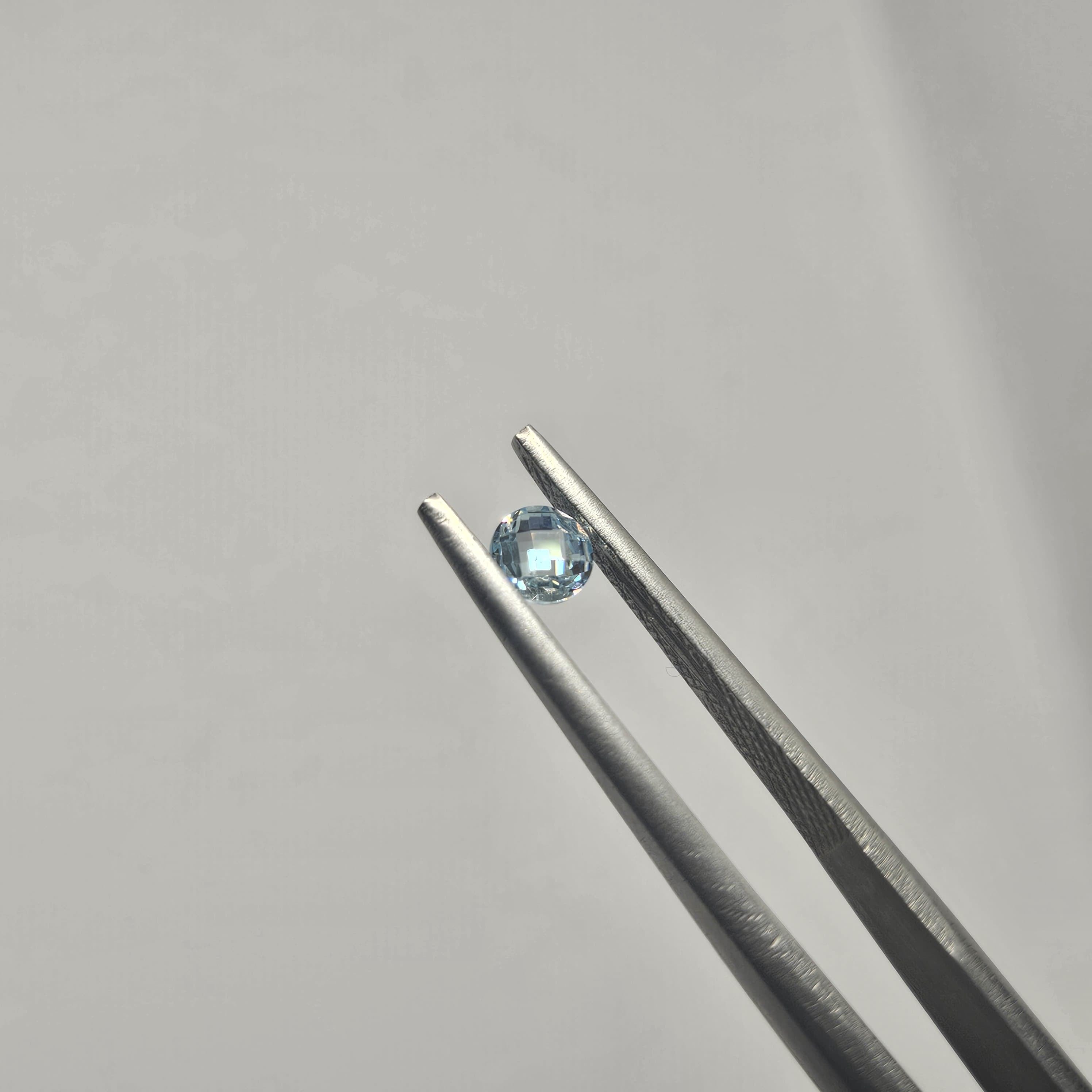 雙面切割天藍色鑽