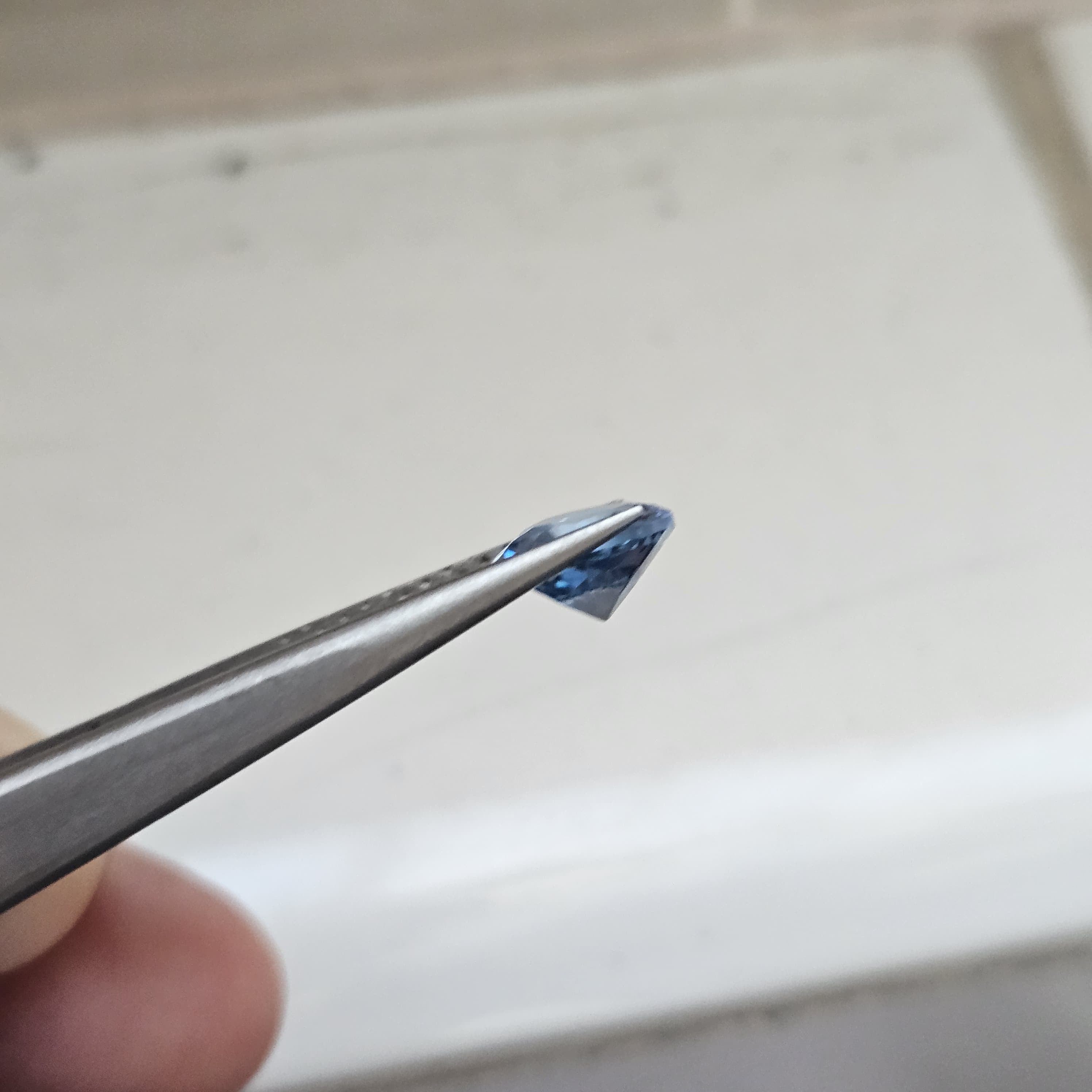 灰藍閃閃心形鑽