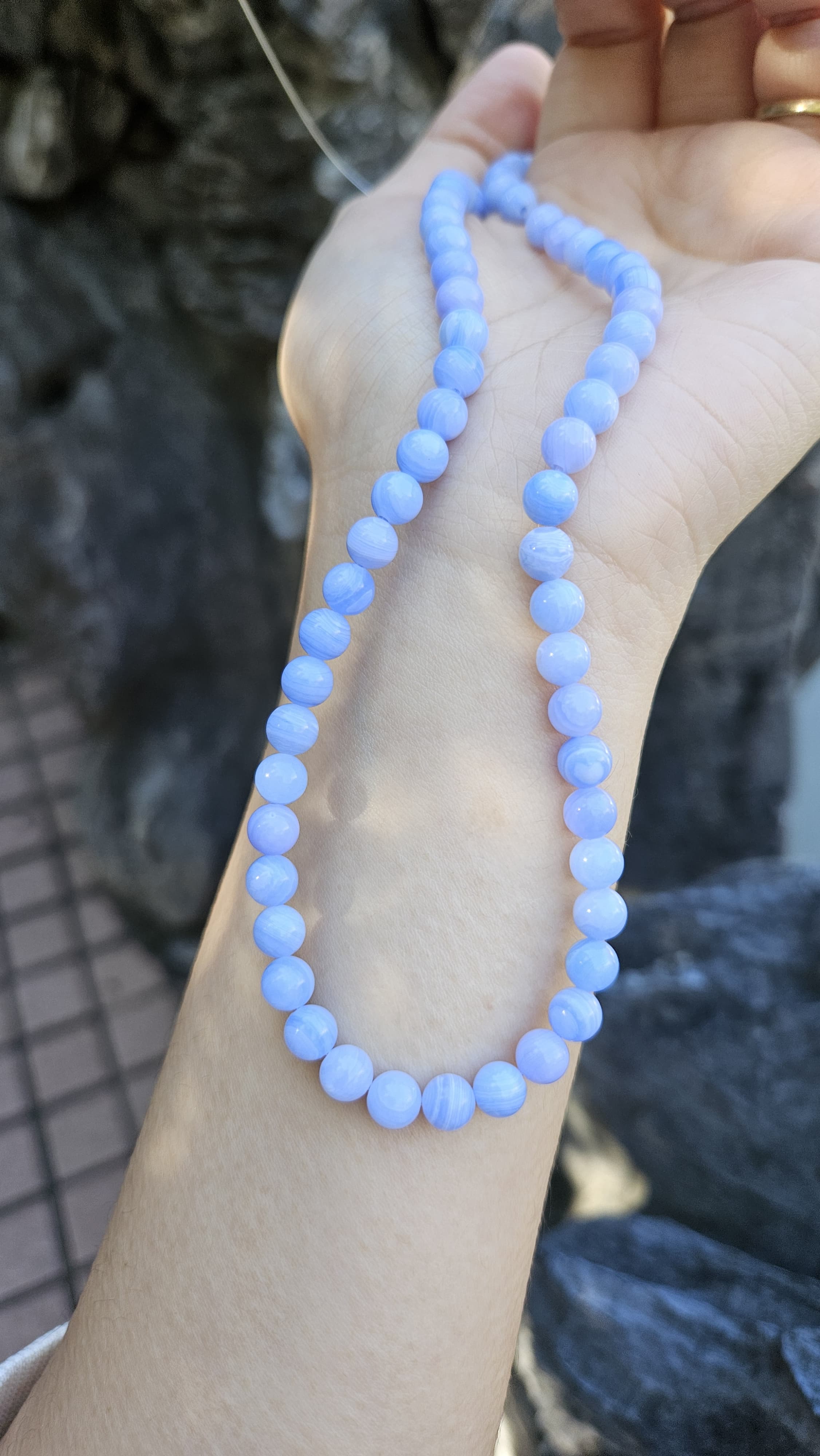 58.藍紋石珠串6mm