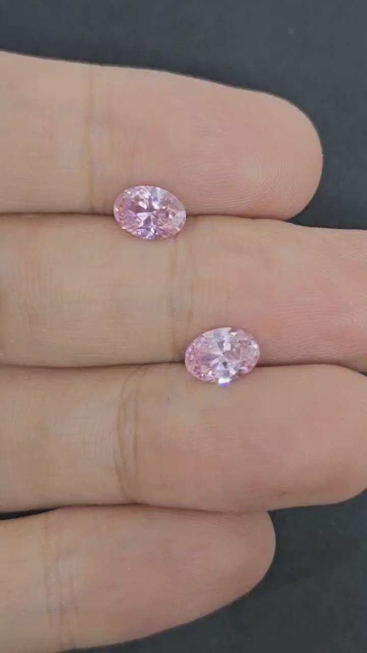 小粉鑽蛋形對裝