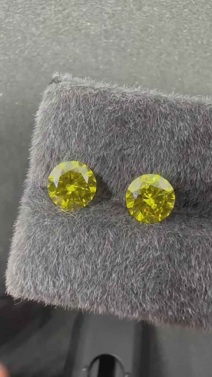 一對黃圓鑽