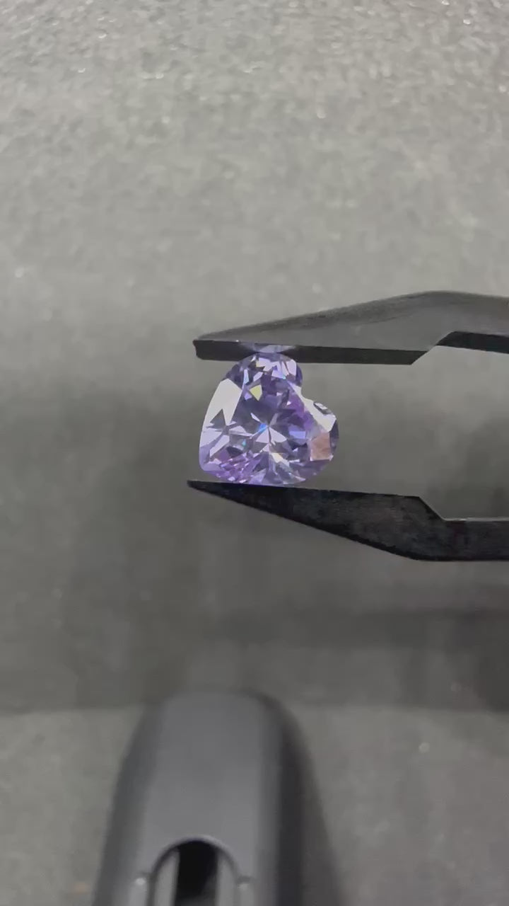 金屬紫心形 2.25ct