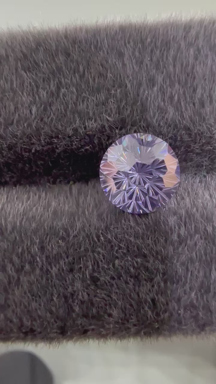 煙花切割丁香色圓鑽
