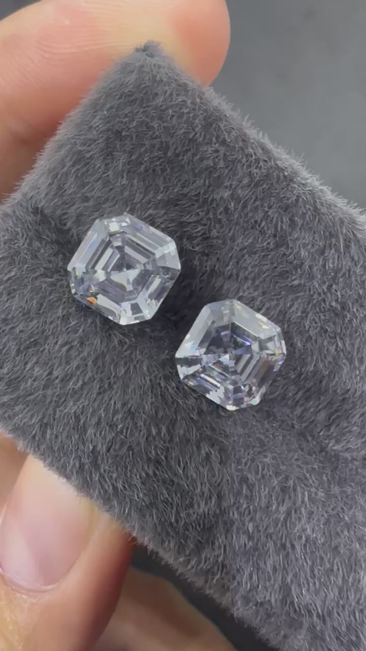 阿斯切白鑽 一對