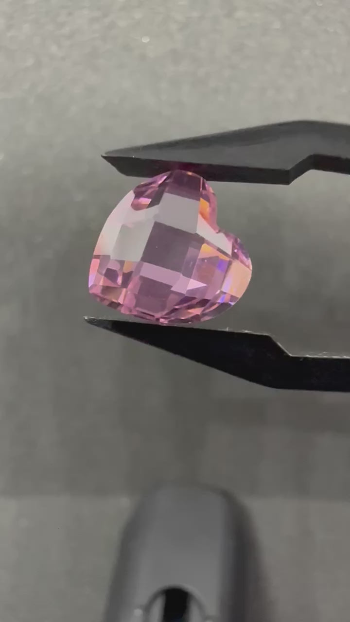 雙面格仔心形粉紅