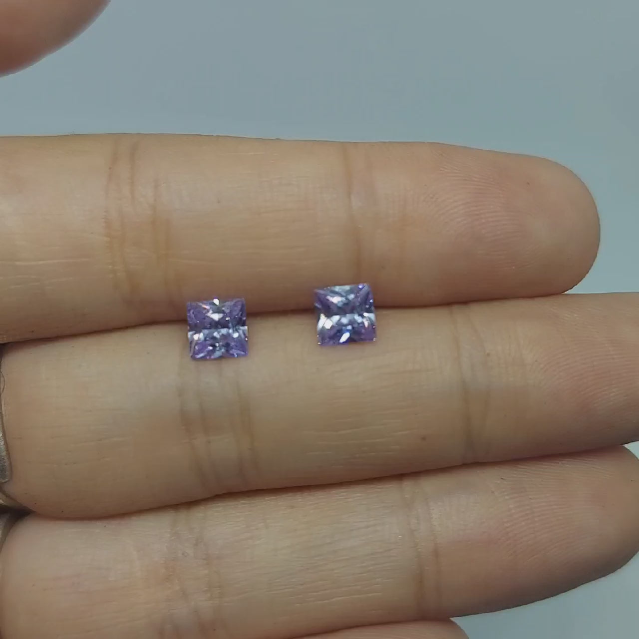 金屬紫公主方一對