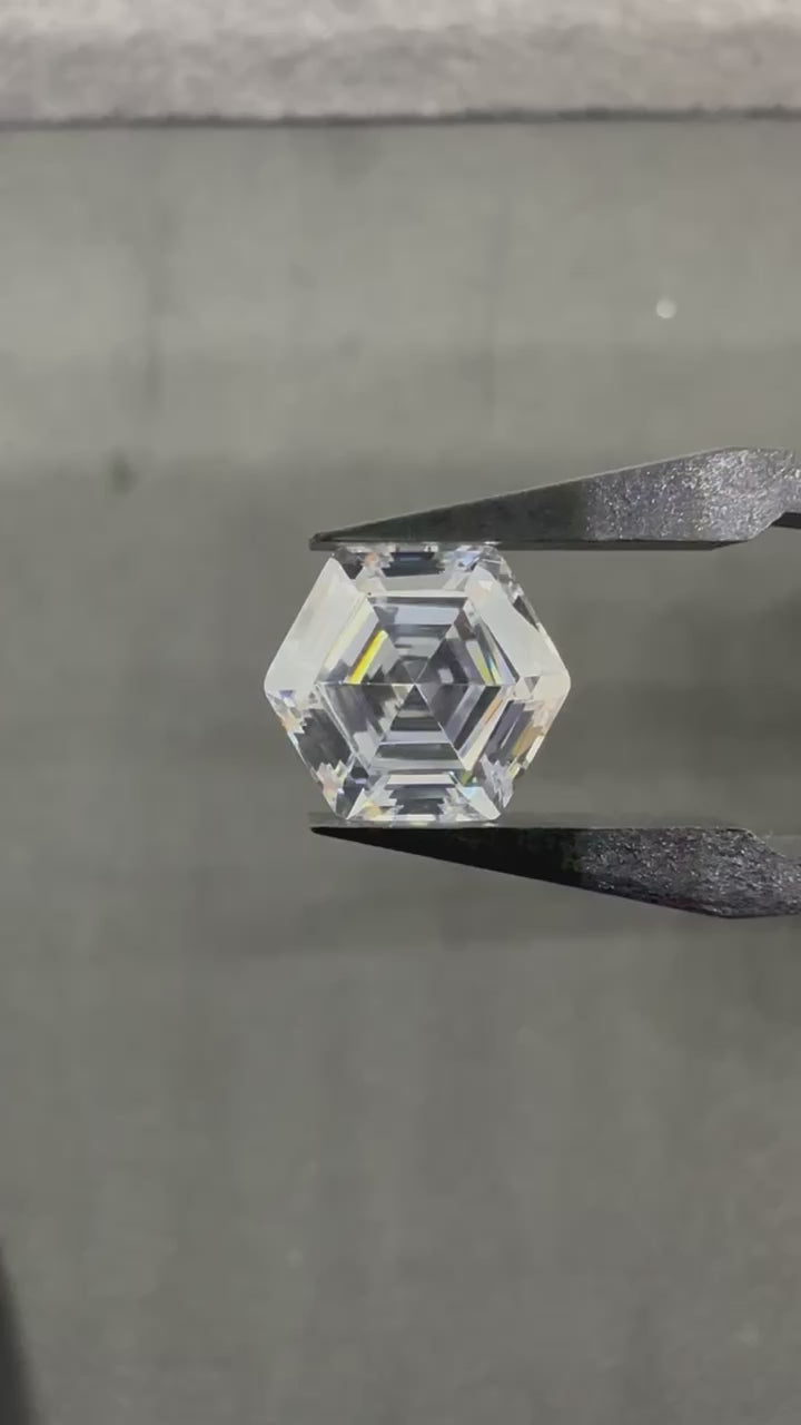 Hexagon × Asscher cut 鑽白色