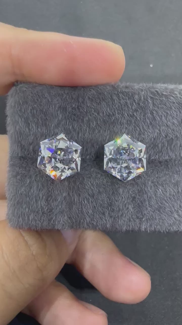 對裝Hexagon 六層切割鑽白色