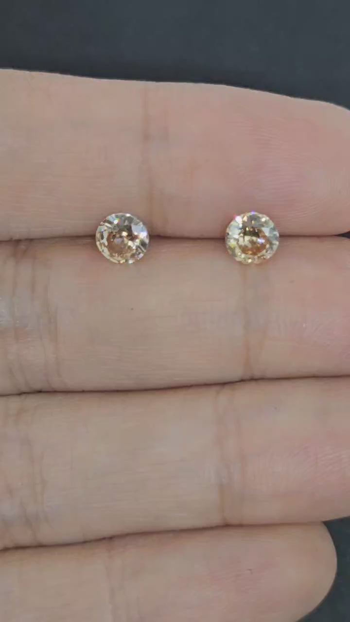 金香檳小圓鑽對裝